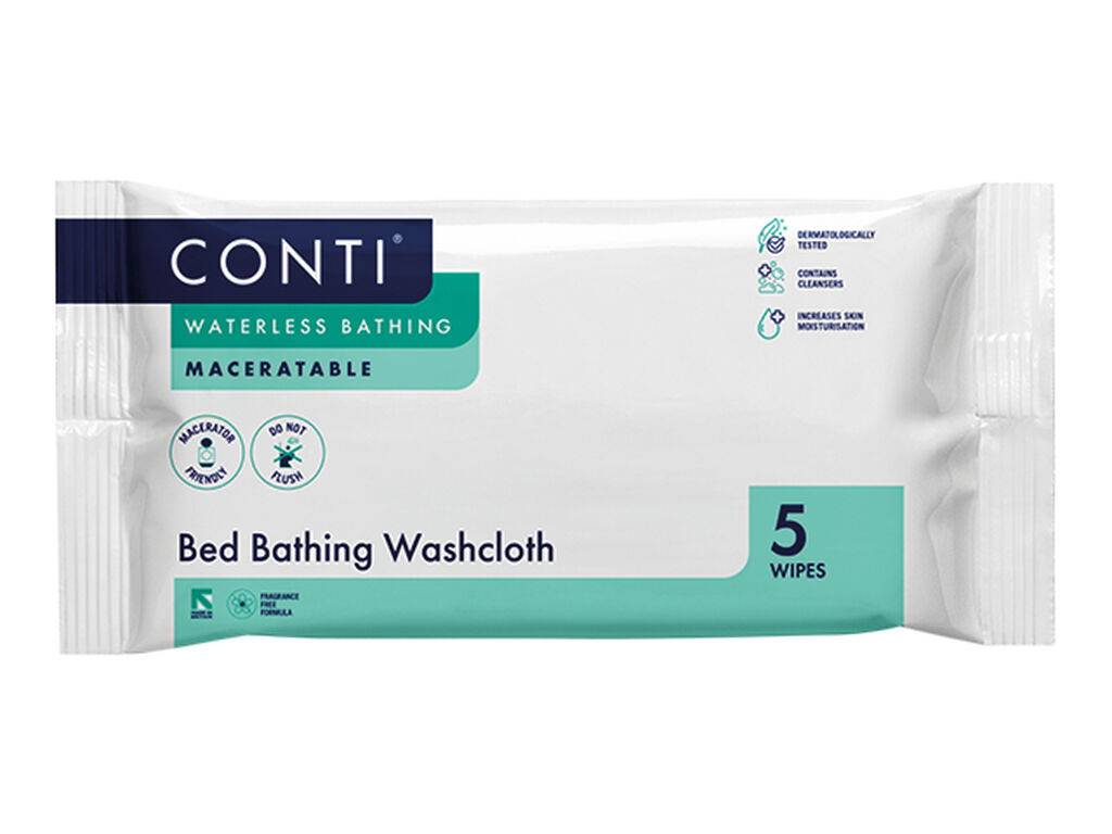 Conti Macerable Bed Baño Toallita Sin Fragancia 5 Paños